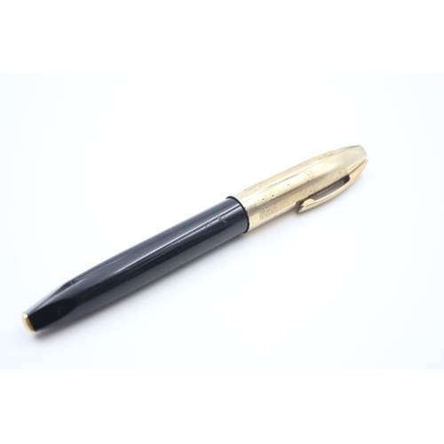 495 - Vintage Sheaffer PFM Pen For Men Black Fountain Pen w/ 14ct Gold Nib WRITING