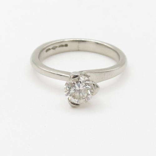 1 - Platinum and Diamond Solitaire Ring. 
0.50ct Natural earth mined brilliant cut diamond.  Total weigh... 