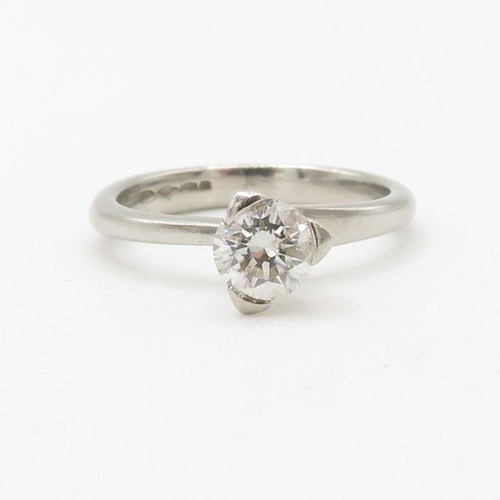 1 - Platinum and Diamond Solitaire Ring. 
0.50ct Natural earth mined brilliant cut diamond.  Total weigh... 