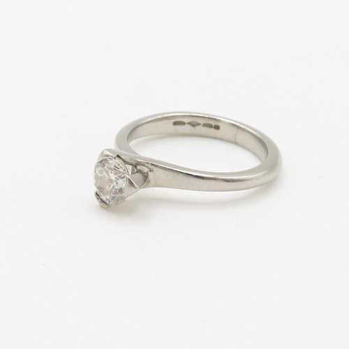 1 - Platinum and Diamond Solitaire Ring. 
0.50ct Natural earth mined brilliant cut diamond.  Total weigh... 