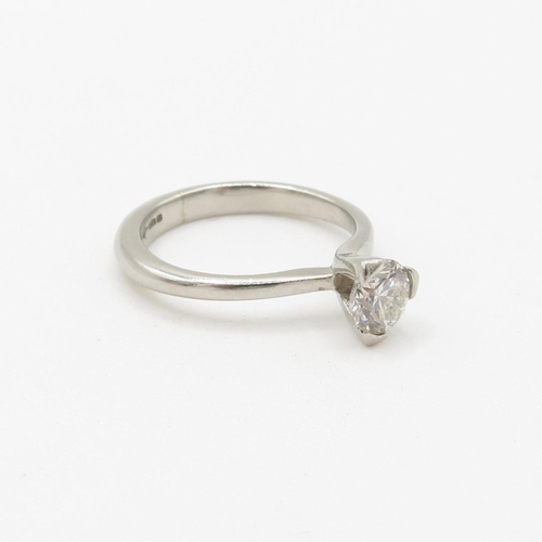 1 - Platinum and Diamond Solitaire Ring. 
0.50ct Natural earth mined brilliant cut diamond.  Total weigh... 