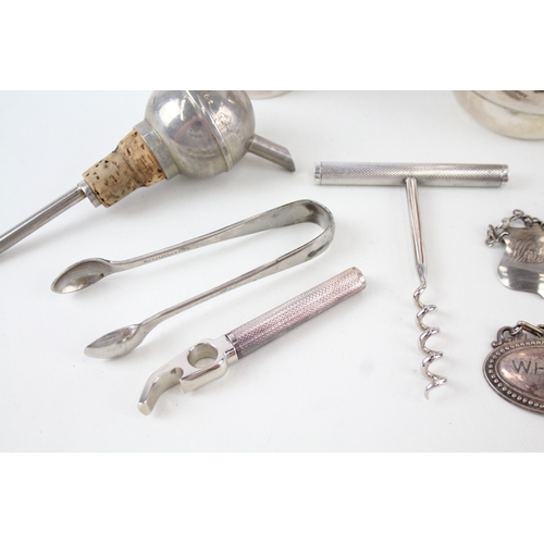 360 - Vintage Breweriana Collectables Silver Plate Ice Bucket & Tongs, Cocktail Shaker