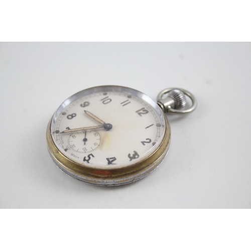 377 - Vintage GSTP Military Issued Pocket Watch Hand-Wind WATCH RUNS