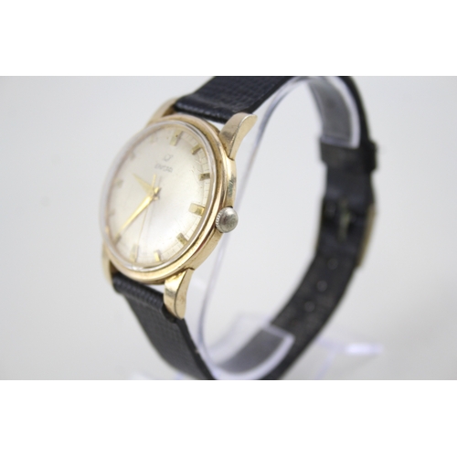 378 - Men's Vintage Enicar Gold Tone Watch Hand-Wind WATCH RUNS