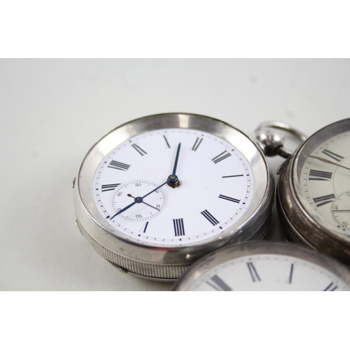 380 - Vintage Mixed Purity Silver Pocket Watches Key-Wind UNTESTED