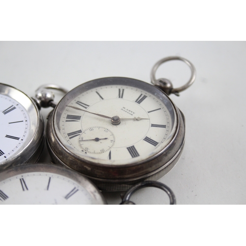 380 - Vintage Mixed Purity Silver Pocket Watches Key-Wind UNTESTED