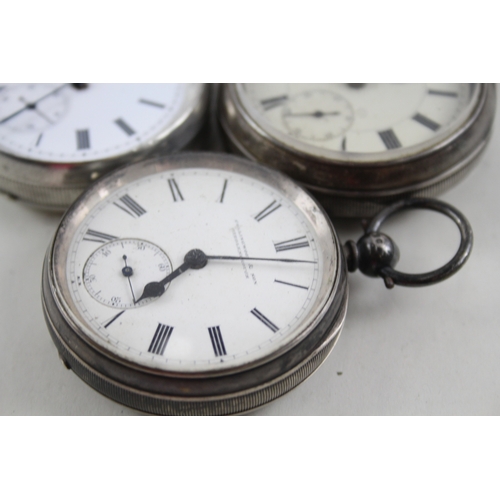 380 - Vintage Mixed Purity Silver Pocket Watches Key-Wind UNTESTED