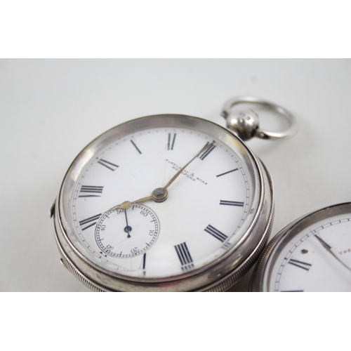 388 - Vintage Mixed Purity Silver Pocket Watches Hand/Key-Wind UNTESTED