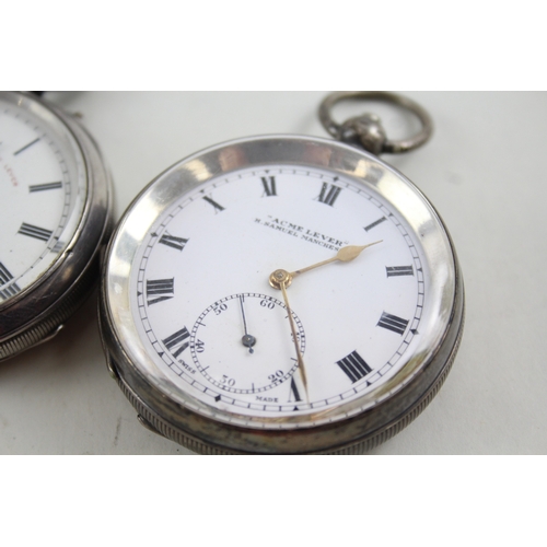 388 - Vintage Mixed Purity Silver Pocket Watches Hand/Key-Wind UNTESTED