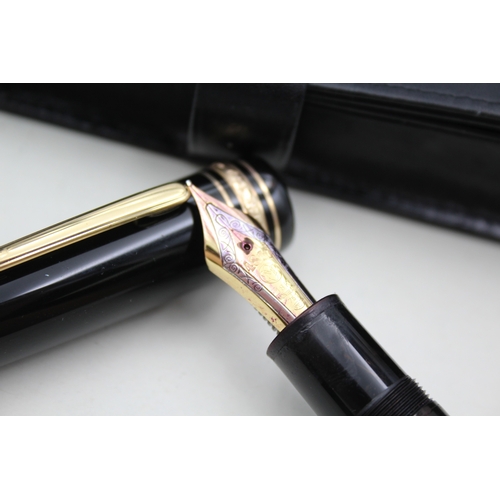 391 - Montblanc Meisterstuck No.149 Black Fountain Pen w/ 18ct Gold Nib WRITING Boxed