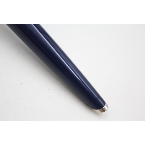 394 - ALFRED DUNHILL Navy Blue Lacquer Rollerball Pen w/ Plated Palladium WRITING