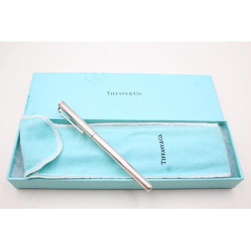 400 - TIFFANY & CO. Stamped .925 Sterling Silver Cased Ballpoint / Rollerball Pen