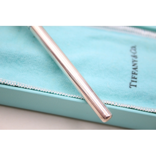 400 - TIFFANY & CO. Stamped .925 Sterling Silver Cased Ballpoint / Rollerball Pen