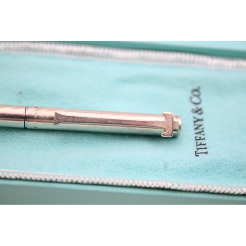 400 - TIFFANY & CO. Stamped .925 Sterling Silver Cased Ballpoint / Rollerball Pen