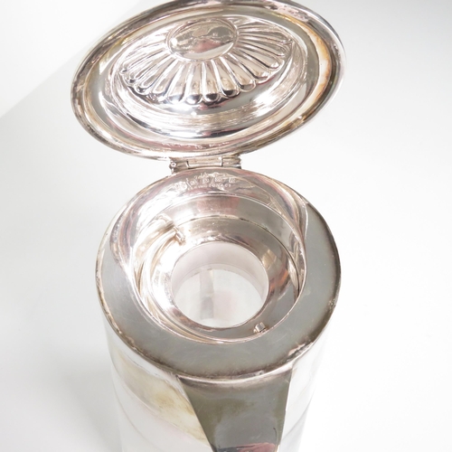 359 - Silver Elkington silver plated wine cooler with inside glass sleeve intact