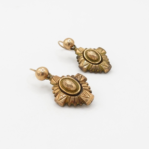 37 - 9ct gold drop earrings (3.4g)