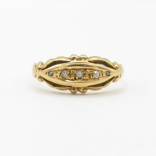 38 - 18ct gold diamond ring Size  K