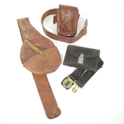 409 - Collection of leather military belts