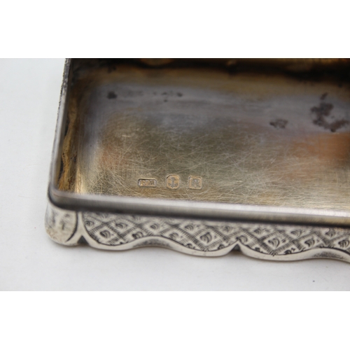 360 - Antique Victorian 1866 Birmingham Sterling Silver Snuff / Tobacco Box 89g