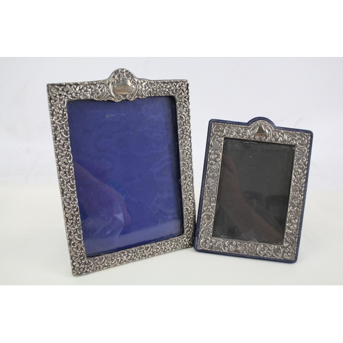 373 - Antique/Vintage Sterling Silver Picture Frames x2