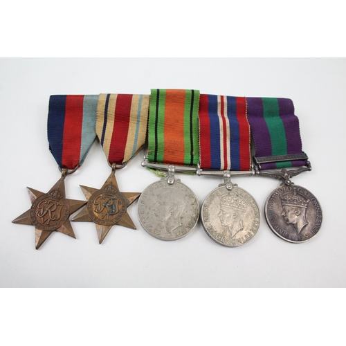 396 - WWII-GVI Mounted Medal Group GSM Named 1122197 Gnr W. H. Dowan RA