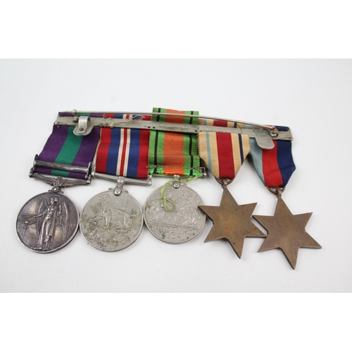 396 - WWII-GVI Mounted Medal Group GSM Named 1122197 Gnr W. H. Dowan RA