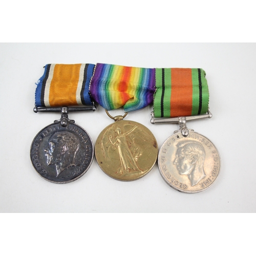 397 - Mounted WW1 - WW2 Medal Group WW1 Pair 22519 Pte C. E. Cole Middlesex R