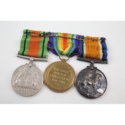 397 - Mounted WW1 - WW2 Medal Group WW1 Pair 22519 Pte C. E. Cole Middlesex R