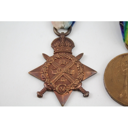 400 - WW1 Medals Inc 1914 Mons Star Cpl Hampstead RFA & Victory Pte Dowall KOSB x 2