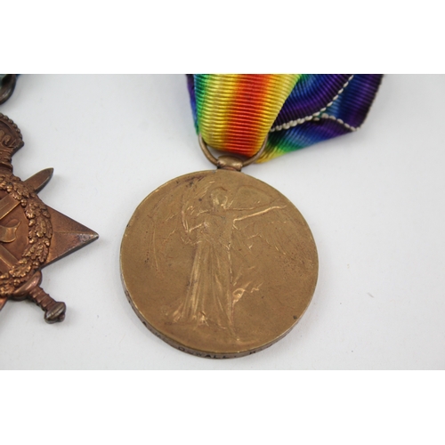 400 - WW1 Medals Inc 1914 Mons Star Cpl Hampstead RFA & Victory Pte Dowall KOSB x 2