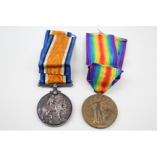 407 - WW1 Medal Pair 42697 Pte W. Straw Notts & Derby Regt x 2