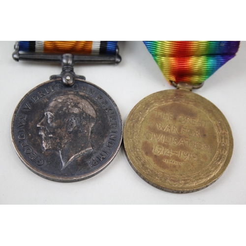 407 - WW1 Medal Pair 42697 Pte W. Straw Notts & Derby Regt x 2