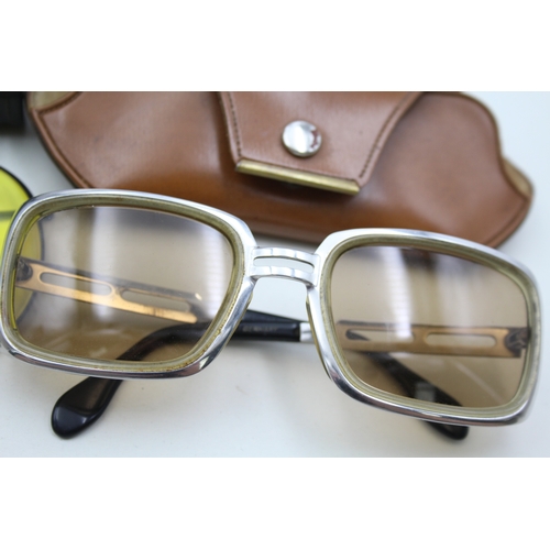 416 - Zeiss Vintage Sunglasses Inc Metzler Zeiss Umbral 1970s, Carl Zeiss Gold Cup x 2