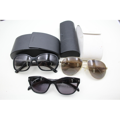 417 - Prada Designer Sunglasses Glasses Assorted Inc Cases x 3