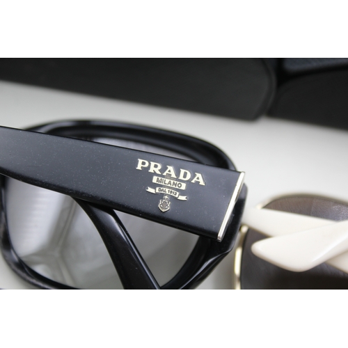 417 - Prada Designer Sunglasses Glasses Assorted Inc Cases x 3