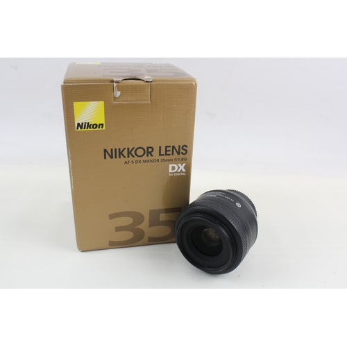 429 - Nikon AFS Nikkor 35mm F/1.8 G Autofocus Camera Lens Working w/ Original Box