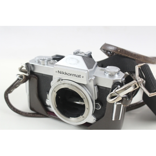 434 - Nikkormat FT2, SLR Film Camera Working Chrome Model, Body Only w/ Original Case