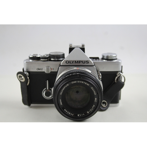 435 - Olympus OM-2 MD, SLR Vintage Film Camera w/ OM-System 50mm F/1.8 Lens