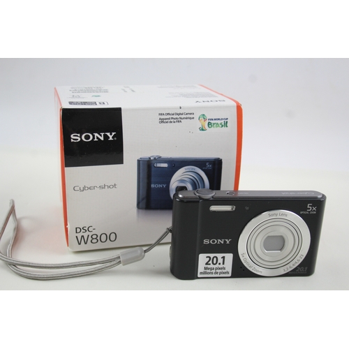 438 - Sony Cybershot DSC-W800 Digital Compact Camera Working w/ Sony 5x Zoom Lens