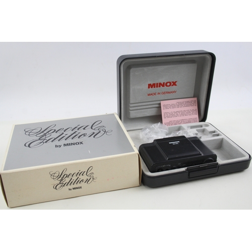 447 - Minox 35 ML Compact Film Camera w/ Color-Minotar 35mm F/2.8 Lens & Original Box