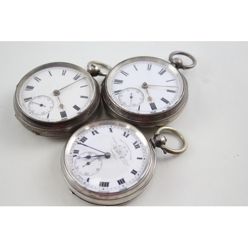 456 - Vintage Mixed Purity Silver Pocket Watches Key-Wind UNTESTED