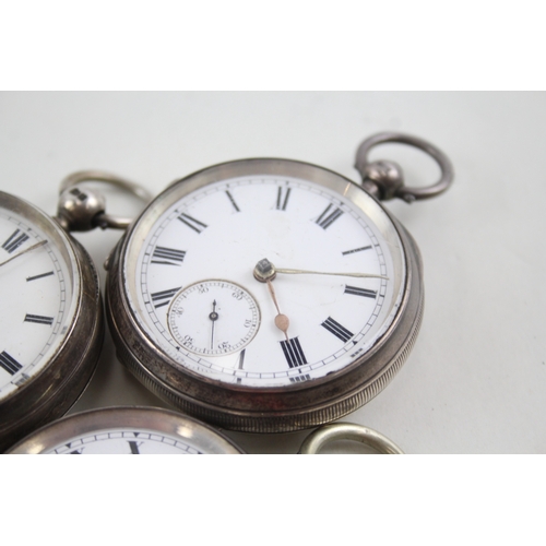 456 - Vintage Mixed Purity Silver Pocket Watches Key-Wind UNTESTED