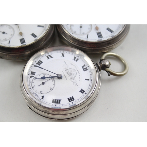 456 - Vintage Mixed Purity Silver Pocket Watches Key-Wind UNTESTED