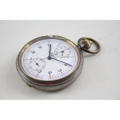 460 - Vintage Minerva UP/Down Chronograph Pocket Watch Hand-Wind Spares/Repairs