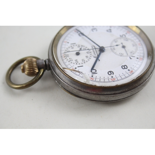 460 - Vintage Minerva UP/Down Chronograph Pocket Watch Hand-Wind Spares/Repairs