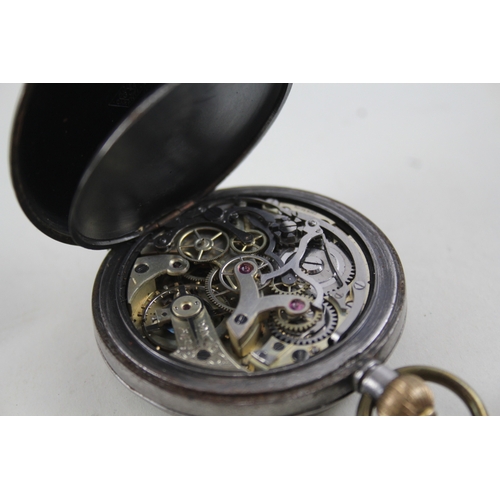 460 - Vintage Minerva UP/Down Chronograph Pocket Watch Hand-Wind Spares/Repairs