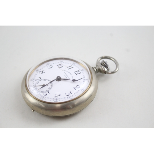 480 - Vintage Moeris Tramway Pocket Watch Hand-Wind WATCH RUNS