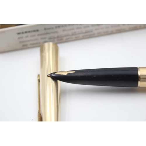 487 - 2 x Vintage Fountain Pens w/ 14ct Gold Nibs WRITING Inc Parker 61, Mabie Todd