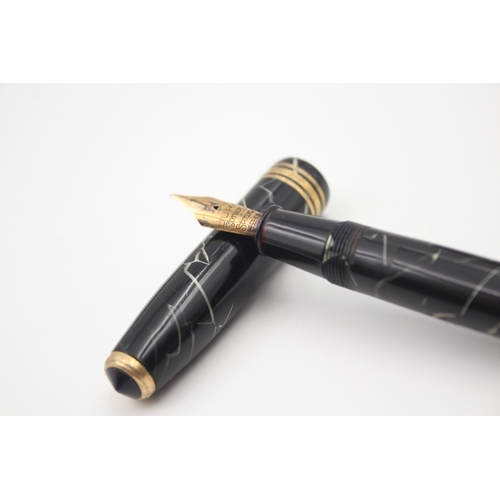 488 - Vintage Conway Stewart No.58 Black Fountain Pen w/ 14ct Gold Nib WRITING