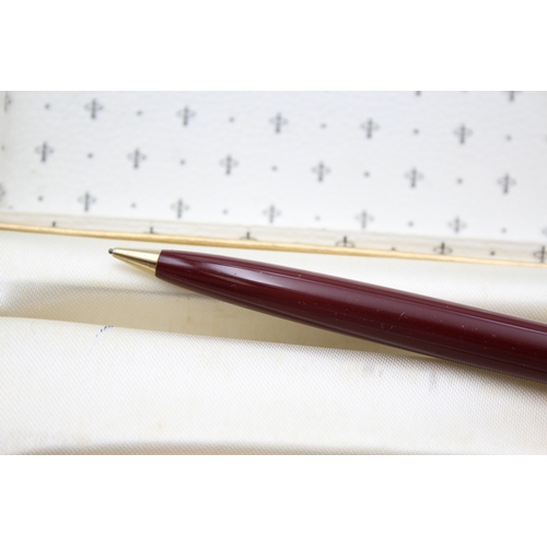 490 - Vintage Parker 51 Burgundy Fountain Pen w/ 14ct Gold Nib, Rolled Gold Cap Etc